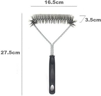 Staaldraad Haren Grill Borstel Schraper Barbecue Cleaner Met Lange Handvat Outdoor Camping Picknick Grillen Bbq Tool 11 duim (27.5cm)