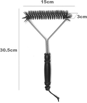 Staaldraad Haren Grill Borstel Schraper Barbecue Cleaner Met Lange Handvat Outdoor Camping Picknick Grillen Bbq Tool 12 duim (30.5cm)