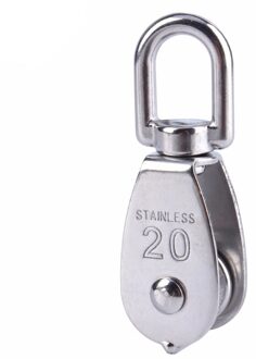 Staaldraad Katrol Rvs M20 Zware Stalen Single Wheel Swivel Lifting Touw Katrol Blok Voor Draad Touw