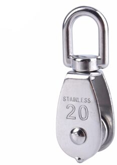 Staaldraad Katrol Rvs M20 Zware Stalen Single Wheel Swivel Lifting Touw Katrol Blok Voor Draad Touw