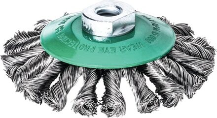 Staaldraadborstel | d. 115 mm M14 draaddikte 0,5 mm | RVS 12 mm | 15000 min-¹ | 1 stuk - 472857WZ 472857WZ