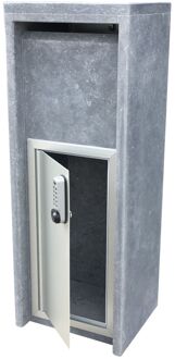 Staande Brievenbus Alicante Modern Xl - Natuursteen - Blauwe Steen - 34x103x34cm