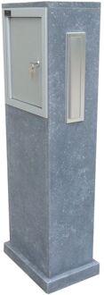 Staande Brievenbus Oviedo Links - Natuursteen - Belgische Blauwe Hardsteen - 35x100x21cm
