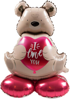Staande Folieballon Ombre Love Beer "I love you" (66cm) Multikleur - Print