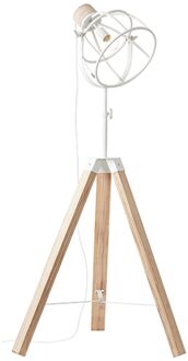 Staande lamp "Matrix" driepoot Wit hout/metaal