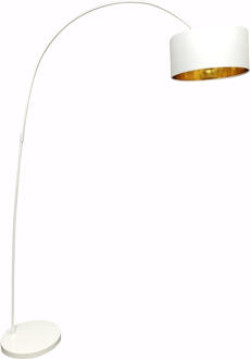 Staande lamp Nuance II, home24 Wit,Goud