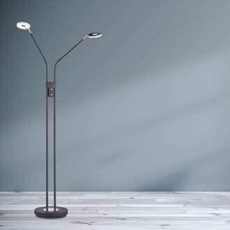 Staande LED-lamp Dent II, Fischer & Honsel Zwart