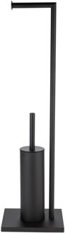 Staande Toiletrolhouder - Rvs - Vrijstaand - Zwart Mat
