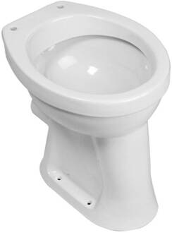 Staande Verhoogde Toiletpot Vlakspoel Wit Aqua Splash