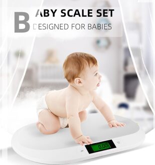 Stabiele En Antislip Huishoudelijke Baby Schaal Een Sleutel Reset Smart Menselijk Lichaam Elektronische Weegschaal wit 20g x 20kg