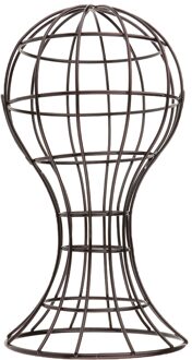 Stabiele Metalen Hoed Cap Helm Rack Haar Pruik Houder Opslag Display Stand Zwart