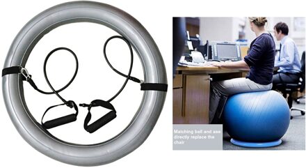 Stabiliteit Ring Ball Stand Holding Base Met Weerstanden Band Handvat Home Office grijs