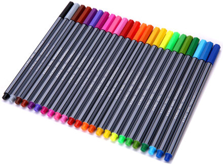 Stabilo 24 Kleuren 0.4 Mm Tip Schets Marker School Kantoor Fijne Lijn Water Color Pen Tekening Briefpapier Glad Kunst Levert