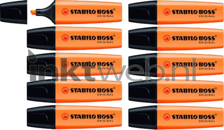 STABILO Boss Original - Markeerstiften - 10 Stuks - Oranje Wit