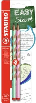 STABILO EASYgraph - Ergonomisch Grafietpotlood - Rechtshandig - Pastel Edition - Met Extra Dikke 3.15 mm Kern - 2 Stuks Blister