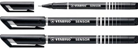 STABILO fineliner SENSOR (serie 187 - 189), zwart Wit