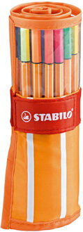 STABILO Fineliner STABILO point 88 rollerset oranje/rood a 30 kleuren