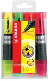 STABILO Markeerstift STABILO Luminator 71/4 etui a 4 kleuren