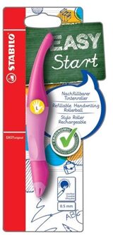 STABILO Rollerpen STABILO Easyoriginal linkshandig roze/lichtroze blister