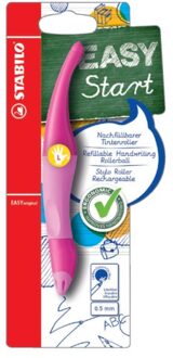 STABILO Rollerpen STABILO Easyoriginal linkshandig roze/lichtroze blister