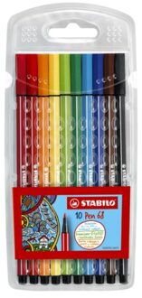 STABILO Viltstift STABILO Pen 68 etui a 10 kleuren