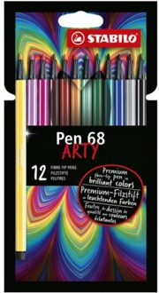 STABILO Viltstift STABILO Pen 6812-1-20 etui a 12 kleuren