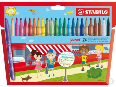 STABILO Viltstift STABILO Power 280 etui a 24 kleuren