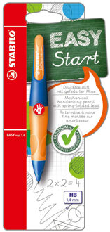 STABILO Vulpotlood STABILO Easyergo 1.4mm rechtshandig blauw/neon oranje blister