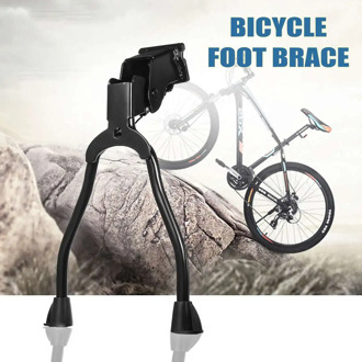 Stable Alloy Double-Leg Center Mount Bicycle Bike Kick Stand For 19-28" Cycling Black Bicycle Replacement Repair Accessories