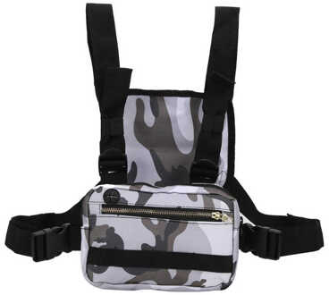 Stad Jogging Bag Hoge Stretch Verstelbare Borst Rig Zak Multifunctionele Borst Front Pouch Outdoor Running Vest Rig Tas Running