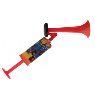 Stadion toeter/luchthoorn met handpomp - op luchtdruk - 40 cm Multi