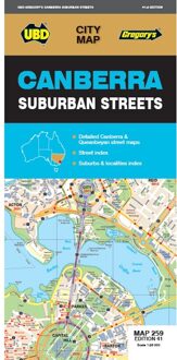 Stadsplattegrond 259 Canberra Suburban Streets | UBD Gregory's