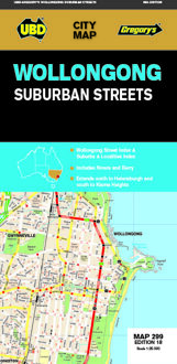 Stadsplattegrond 299 Wollongong Suburban Streets NSW | UBD Gregory's