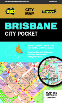 Stadsplattegrond 460 Brisbane City Pocket | UBD Gregory's