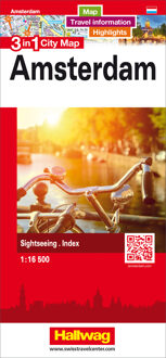 Stadsplattegrond Amsterdam 3 in 1 CityMap | Hallwag