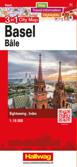 Stadsplattegrond Bazel 3 in 1 CityMap | Hallwag