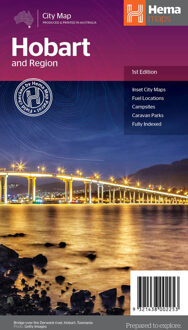 Stadsplattegrond Hobart & omgeving handy | Hema Maps