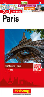 Stadsplattegrond Parijs 3 in 1 CityMap | Hallwag