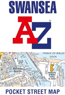 Stadsplattegrond Pocket Street Map Swansea | A-Z Map Company