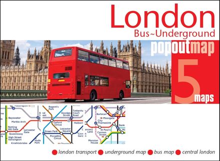Stadsplattegrond Popout Map London bus underground | Compass Maps