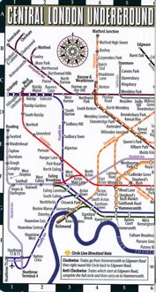 Stadsplattegrond Streetwise London Underground Map | Michelin