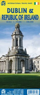 Stadsplattegrond - Wegenkaart - landkaart Dublin / Ierland (Eire) | ITMB