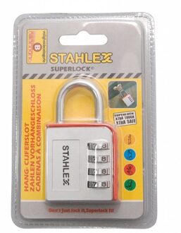 Stahlex Hangslot - cijferslot - aluminium - 46 mm