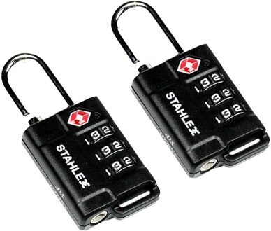 Stahlex Kofferslot - 2x - zwart - cijferslot - reisslot - bagageslot