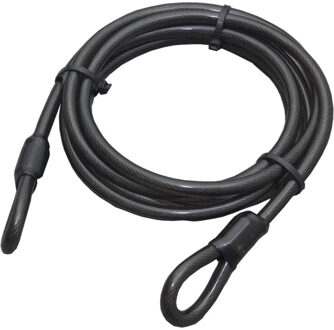 Stahlex Staalkabel met lussen - 5 meter x 12 millimeter - geplastificeerd - kabelslot - terraskabel