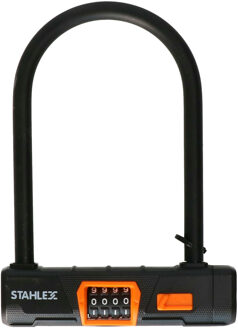 Stahlex superlock Cijferslot/beugelslot- zinklegering en staal - zwart 17,5 x 25 cm