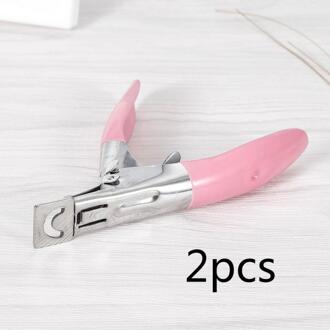 Stainle Staal Nail Art Clipper Scissor Cuticle Pedicure Manicure Rand Nail Art Manicure Acryl Gel False Tip Clipper Cutter 2stk willekeurig kleur