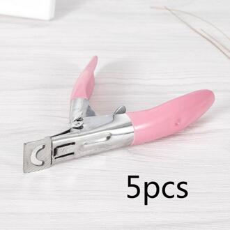 Stainle Staal Nail Art Clipper Scissor Cuticle Pedicure Manicure Rand Nail Art Manicure Acryl Gel False Tip Clipper Cutter 5stk willekeurig kleur