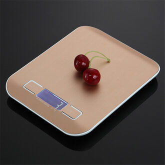 Stainless Steel 5kg/10kg Digital LCD Electronic Precision Kitchen Scale Food Weighing Postal Scales Cooking Baking Measure Tools roos Glod / 5kg-1g