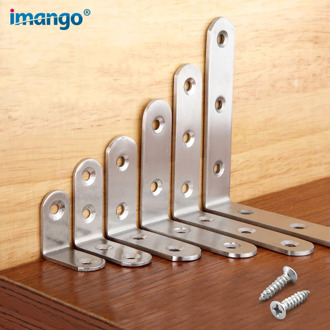 Stainless Steel 90 Degree Angle Bracket,Corner Brace Joint Bracket Fastener Furniture Cabinet Screens Wall,with Screws 1 PCS